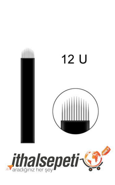 12U Microblading İğnesi 0.20mm Siyah